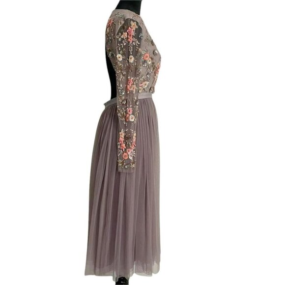 NEW Needle & Thread Size 6  Ditsy Scatter Tulle Dress Midi Pleated Embellished - Picture 5 of 12